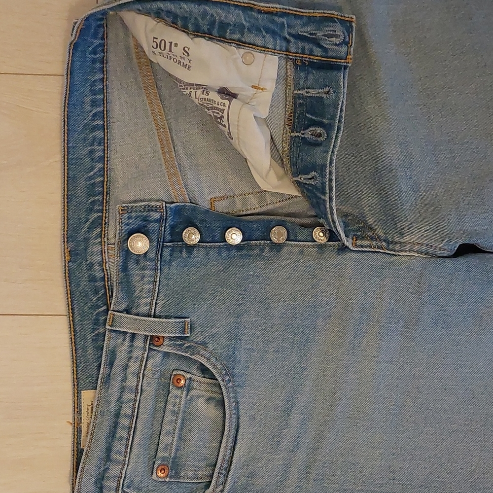 Levi's 501 Stretch Skinny Jeans W28 L28 Tango Light Wash - Picture 2 of 9